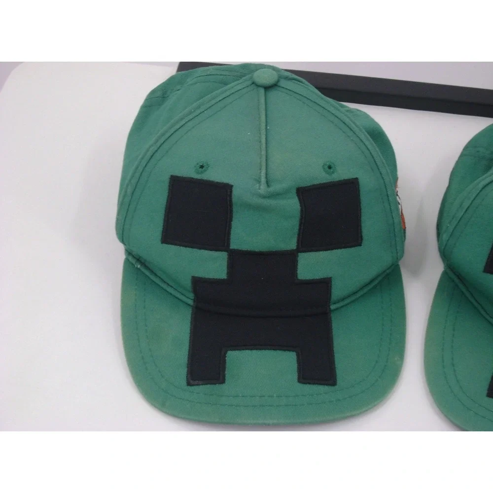Jinx Minecraft Creeper Snapback Hat‎ Lot of 2 Green Jinx TNT Boys Adjustable